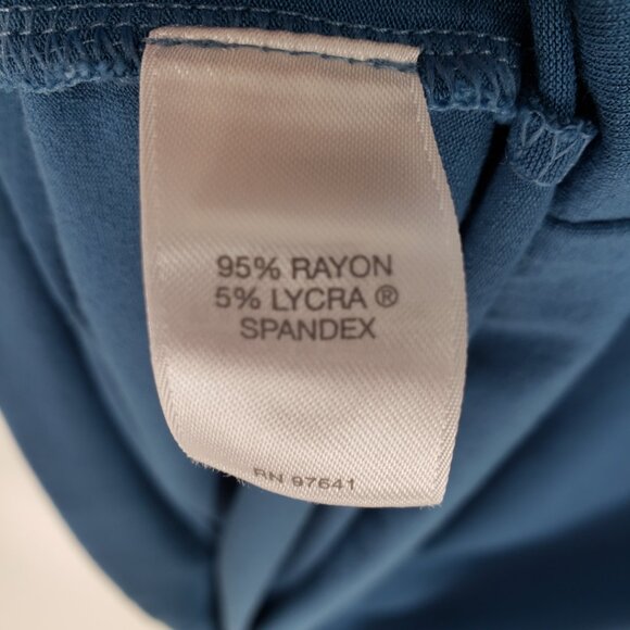 J. Jill Wearever Collection Jersey Shift Dress M Long Sleeve Pockets Blue - Picture 8 of 8